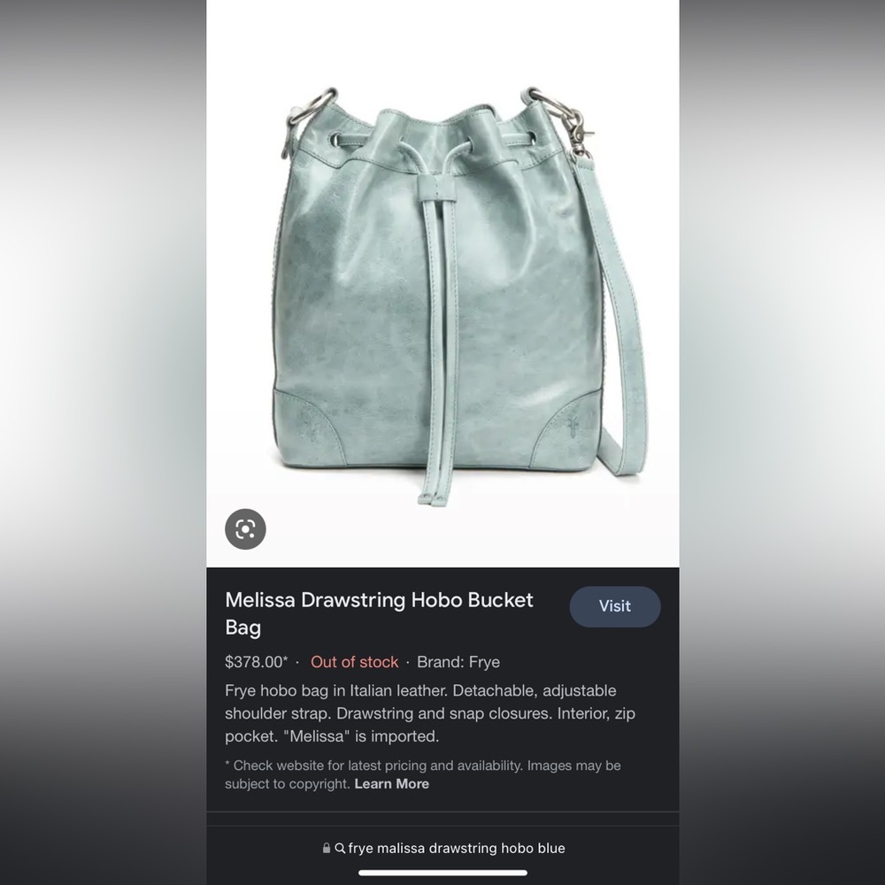 NWT Authentic Frye Melissa Drawstring Hobo - Picture 13 of 13